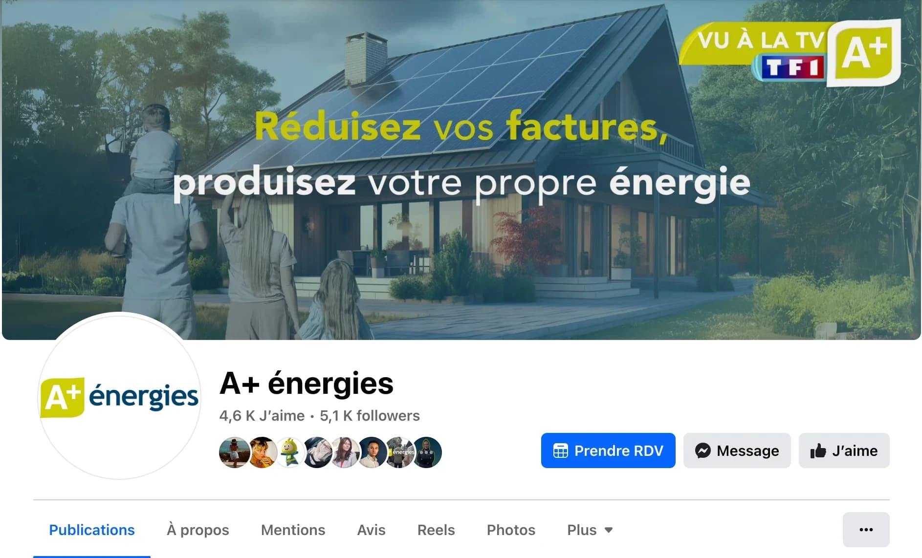 Contenus social media A+ Énergies