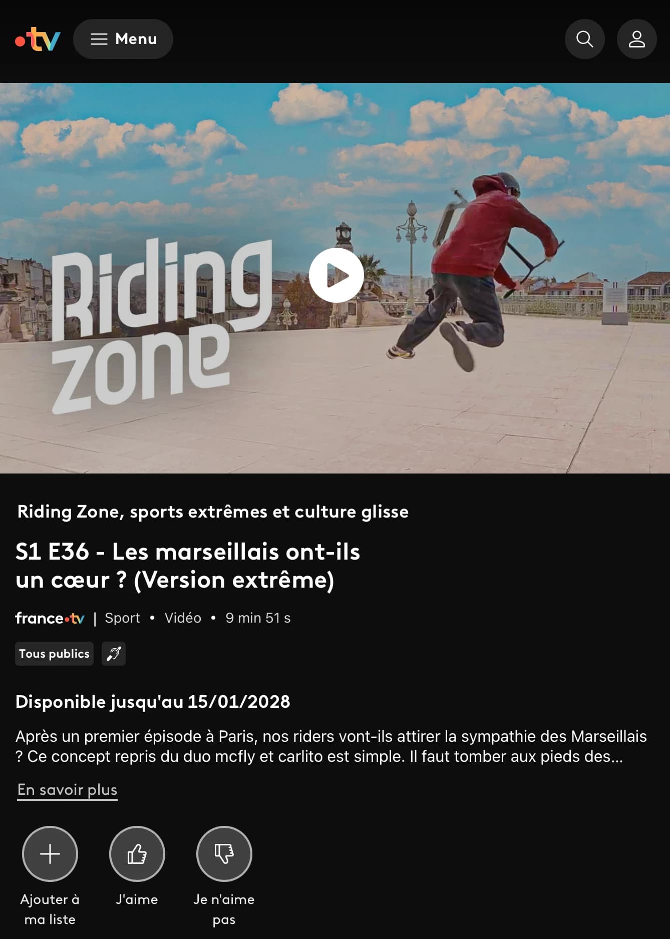 Tournage Riding Zone